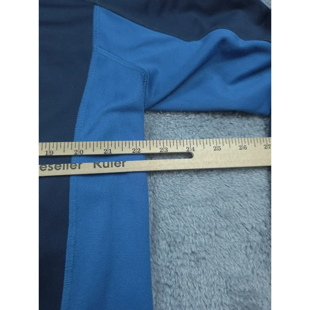 North Face Pullover Mens Large Blue Black Quarter Zip Athletic Fleece Outdoors